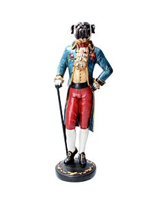 Gisela Graham Gentleman Standing Pug Decoration